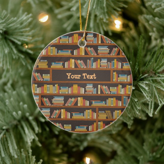 Custom Name Reader Bookaholic Books Lover Bookworm Ceramic Tree Decoration (Tree)