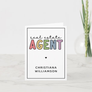 Custom Name Real Estate Agent Realtor Gifts Card