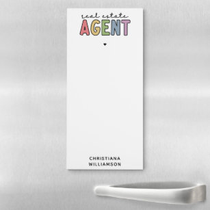 Custom Name Real Estate Agent   Realtor Gifts Magnetic Notepad