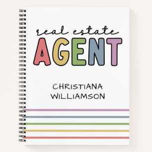 Custom Name Real Estate Agent   Realtor Gifts Notebook