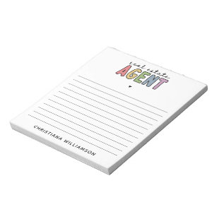 Custom Name Real Estate Agent   Realtor Gifts Notepad