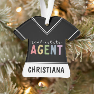 Custom Name Real Estate Agent Realtor Gifts Ornament