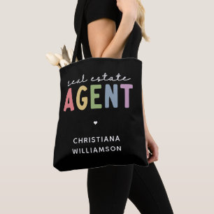 Custom Name Real Estate Agent Realtor Gifts Tote Bag