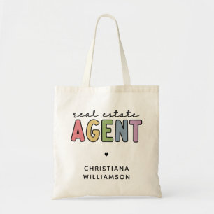 Custom Name Real Estate Agent Realtor Gifts Tote Bag