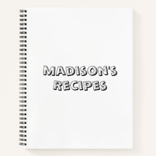 Custom Name Recipe Book Mother's day Birthday gift