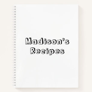 Custom Name Recipe Book Mother's day Birthday gift