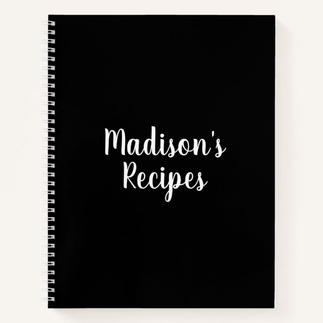 Custom Name Recipe Book Mother's day Birthday gift (Front)