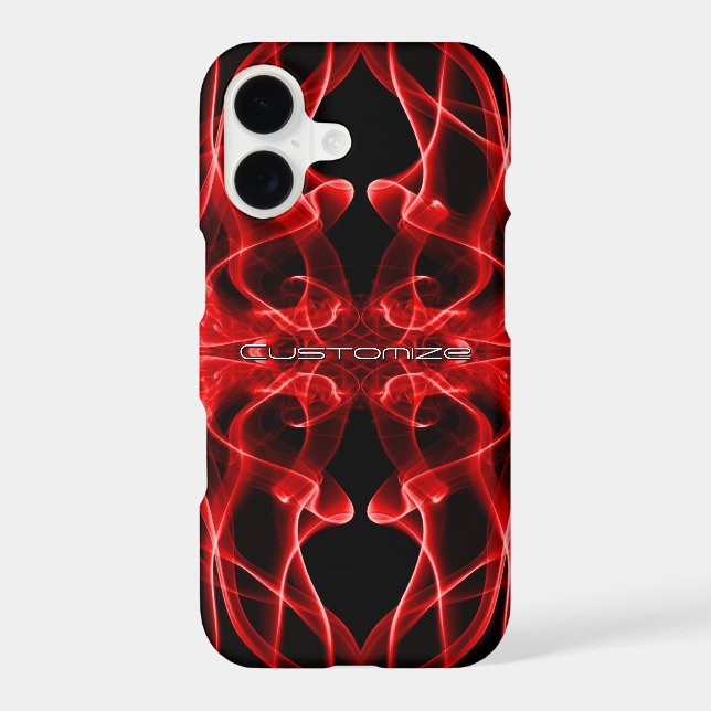 Custom Name Red Smoke Symmetrical Black (Back)