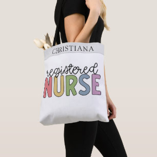 Custom Name Registered Nurse RN Nurse Graduation Tote Bag