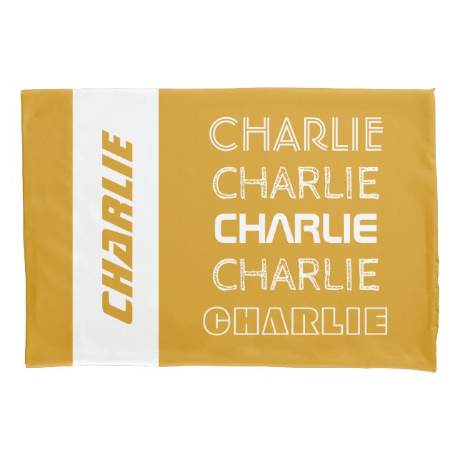 Custom Name - Repeating - pillow case (Front)