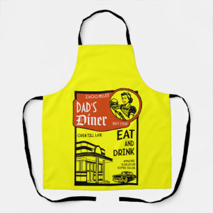 Custom Name Retro Diner American Apron