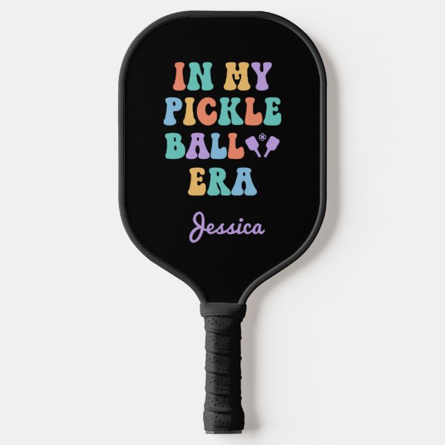 Custom Name Retro In my Pickleball Era  Paddle (Front)