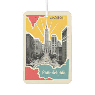 Custom Name Retro Philadelphia Car Air Freshener