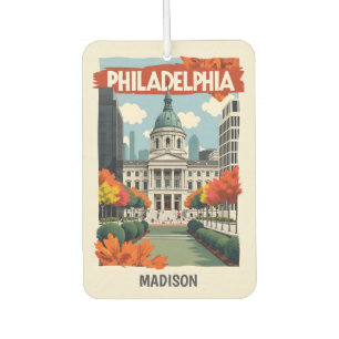 Custom Name Retro Philadelphia Car Air Freshener