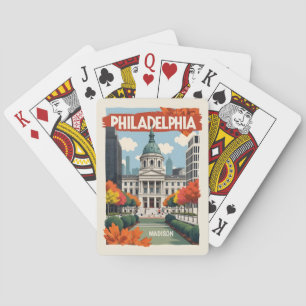 Custom Name Retro Philadelphia Playing Cards