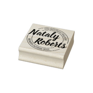 Custom Name Return Address Personalised Rubber Stamp