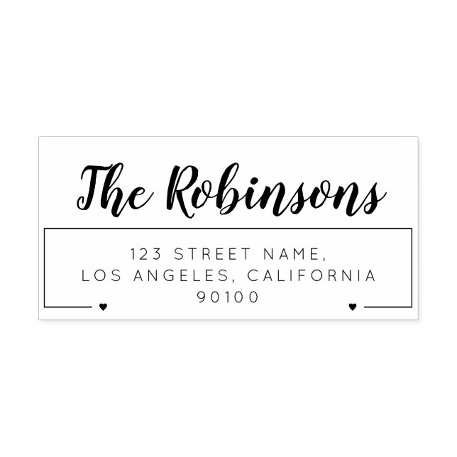CUSTOM NAME | Return address rubber stamp (Design)