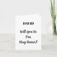 Custom Name Ringbearer Wedding Simple Minimal