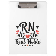 Custom Name RN Real Noble Floral Gift