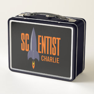 Custom Name Rocket Scientist Metal Lunch Box