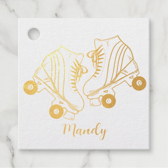 Custom Name Roller Skating   Favour Tags (Front)