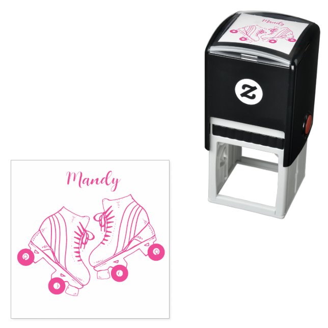 Custom Name Roller Skating   Self-inking Stamp (In Situ)