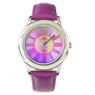 Custom Name Roman Numerals Holographic   Watch