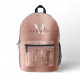 Custom Name Rose Gold Dripping Glitter Backpack