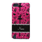 Custom name rose pink glitter ballerinas