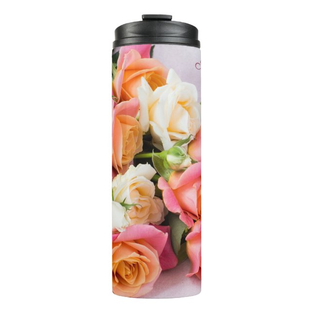 Custom name Roses tumbler (Front)