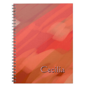 Custom Name Rosy Pinks Shades of Blush Notebook