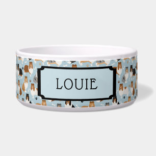 Custom Name Rough Collie Paws and Bones
