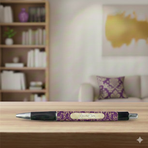 Custom Name Royal Dark Plum Elegant Executive