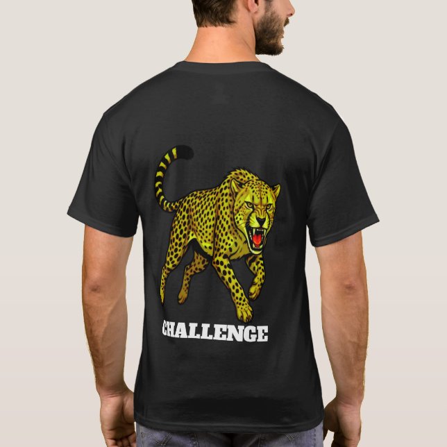 Custom Name SAMA Fierce Cheetah Back Print T-Shirt (Back)