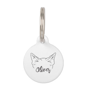 Custom Name Savannah Cat New Address Pet Tag