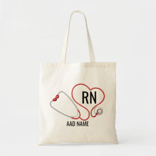 Custom Name School Nurse's Personalised RN Tote Bag