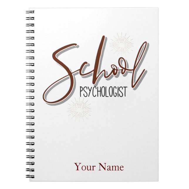 Custom Name School Psychologist's Notebook (Front)