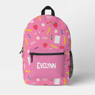 Custom name School supplies backpack