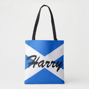 Custom name Scottish flag bagstcn Tote Bag