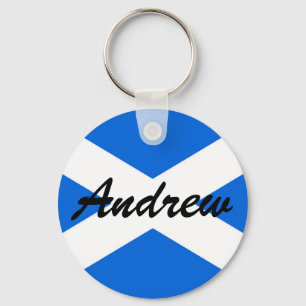 Custom Name Scottish Flag kccnt Key Ring
