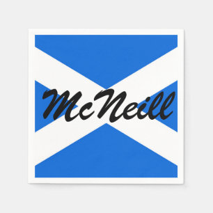 Custom Name Scottish Flag pncnt Napkin
