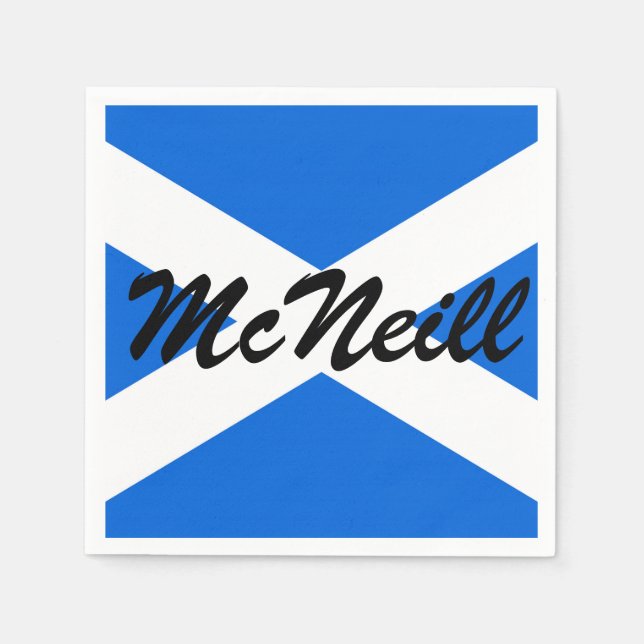 Custom Name Scottish Flag pncnt Napkin (Front)