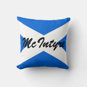 Custom Name Scottish Flag tpcnt Cushion