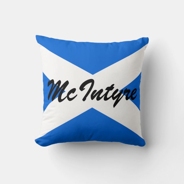 Custom Name Scottish Flag tpcnt Cushion (Front)