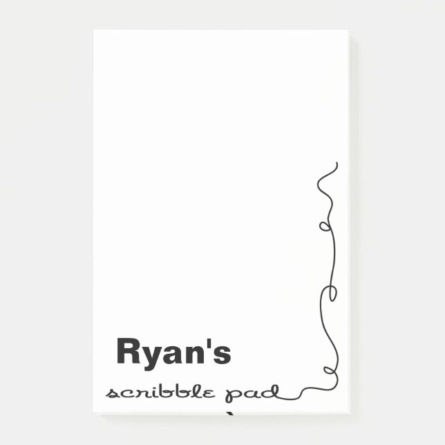 Custom Name Scribble Pad Post-it Notes (Front)