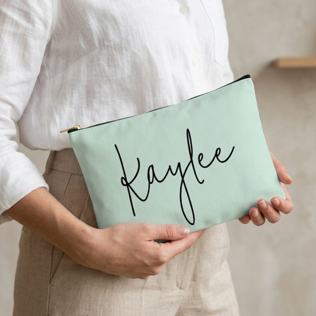 Custom name script birthday pouch gift for her mum (bridal party gift idea pouch, personalized mom gift pouch, birthday gift pouch for her mom)
