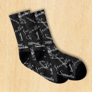 Custom Name Script Personalized Socks
