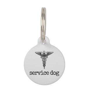 Custom Name Service Dog Pet Tag
