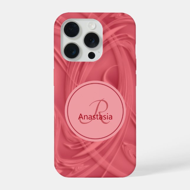 Custom Name Shadow Steaks Red Artwork iPhone Case (Back)