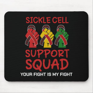 Custom Name SICKLE CELL SUPPORT SQUAD Awareness Mouse Pad